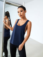 Canotta sportiva con grafica slogan con schiena racer