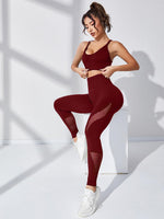 Set sportivo con lacci scrunch butt scavato