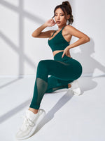 Set sportivo con lacci scrunch butt scavato