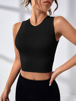 Canotta sportiva monocolore cut out indietro