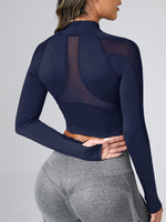 Giacche sportive pannello in tulle con fori per pollici