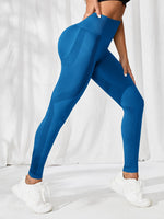 Leggings sportivi senza cuciture elasticità alta ampia fascia in vita