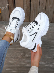 Sneakers con suola spessa da donna casual plateau con zeppe tacco