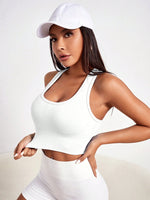 Reggiseni sportivi monocolore in maglia a coste