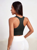 Reggiseni sportivi monocolore in maglia a coste