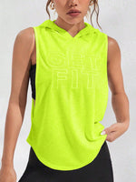 Felpe sportive con grafica slogan con cappuccio