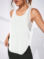 Canotta sportiva con grafica slogan inserto in rete