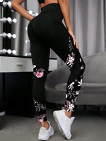 Leggings sportivi leopardato inserto in rete con tasca per telefono