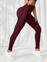 Leggings sportivi senza cuciture elasticità alta ampia fascia in vita