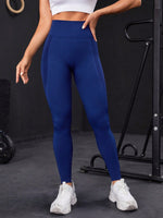 Leggings sportivi senza cuciture elasticità alta ampia fascia in vita