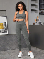 Reggiseni sportivi senza cuciture elasticità alta con Leggings