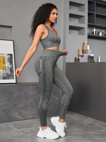 Reggiseni sportivi senza cuciture elasticità alta con Leggings