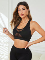 Reggiseno Sportivo In Rete Con Patchwork Per Donna