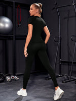 Set sportivo senza cuciture manica raglan