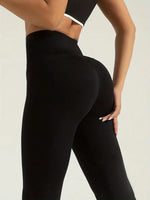 Leggings Sportivi Alla Moda A Vita Alta, Comodi E Aderenti, Con Fondo Largo A Campana